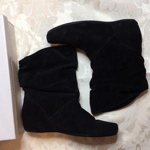 STEVE MADDEN KALLEE BLACK SUEDE BOOTIES